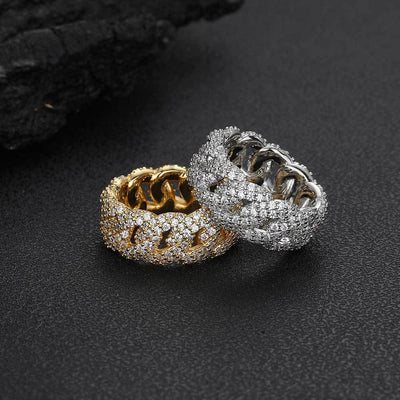 Hip Hop Ear Accessories 10mm Cuban Ring Zircon Men