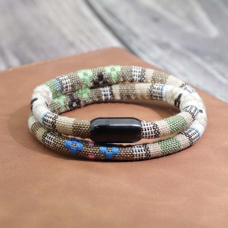 Bohemian Mens Stainless Steel Magnet Accessories Charm Bracelet
